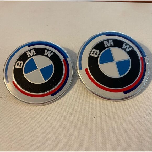 BMW 50th Anniversary Edition Emblem for Hood and Trunk set of 2 NWT - Picture 9 of 12
